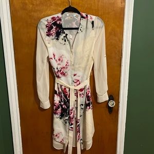 White floral print dress